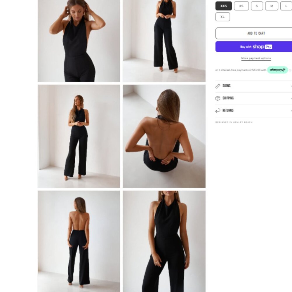 NWT Old Sport The Backless Jumpsuit Medium